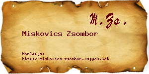 Miskovics Zsombor névjegykártya