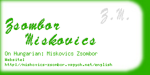 zsombor miskovics business card